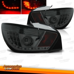 FAROLINS TRASEIROS LED / SEAT IBIZA 3P 08+ PRETO ESCURECIDO