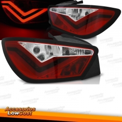 FAROLINS TRASEIROS LED / SEAT IBIZA 3P 08+ CROMADO ESCURECIDO