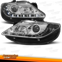 FAROS LUZ DIURNA LED  IBIZA, 08+++- CRISTAL CLARO/CROMADO.