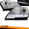 FARÓIS LUZ DIURNA COM PROJETOR / MERCEDES ML W164 / 08-11 FUNDO CROMADO