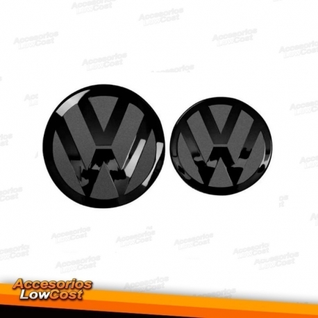 LOGO FRONTAL Y TRASERO NEGRO BRILLO PARA GOLF 7.5