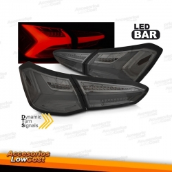 PILOTOS LED BAR DINAMICOS PARA FORD FOCUS MK5 HATCHBACK AHUMADOS 2018-2021