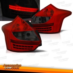 PILOTOS FORD FOCUS MK3 11-14 LED ROJO AHUMADO