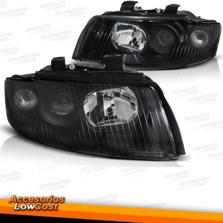 FAROIS ANGEL EYES / AUDI A4 B6 / 00-04 FUNDO CROMADO
