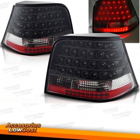 PILOTOS TRS LED GOLF 4, 97-03 - CRISTAL CLARO- NEGRO- 3/5 PUERTAS