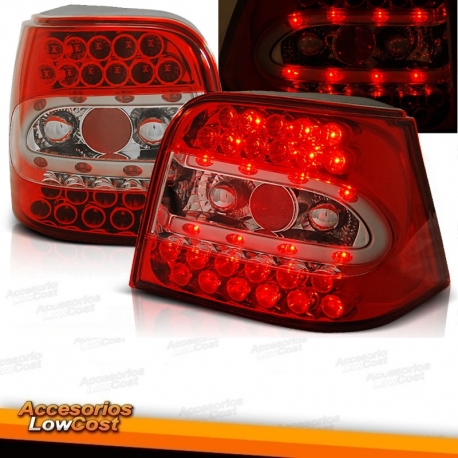 PILOTOS TRAS LED GOLF 4, 97-03 LED- ROJO-BLANCO- 3/5 PUERTAS