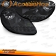 FARÓIS ANGEL EYES CCFL / MERCEDES CLK W208 / 98-02  FUNDO PRETO