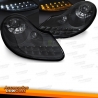 FARÓIS ANGEL EYES CCFL / MERCEDES CLK W208 / 98-02  FUNDO PRETO