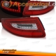 FAROLINS TRASEIROS LED / PORSCHE 997 / 04-08 VERMELHO BRANCO ESCURECIDO