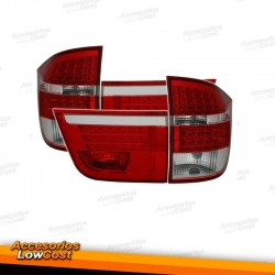 PILOTOS TRAS. LED X5 E70 07-10. CRISTAL CLARO-ROJO-BLANCO