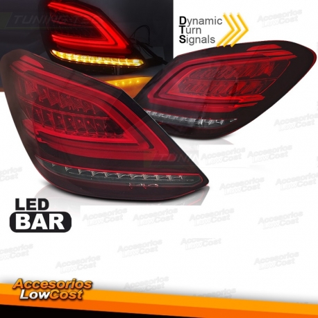 PILOTOS LED MERCEDES CLASE C W205 SEDAN 14-18 ROJO BLANCO