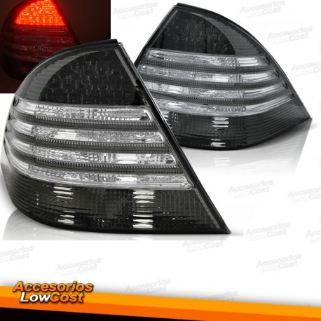 FAROLINS TRASEIROS LED / MERCEDES S W220 / 98-05 VERMELHO CINZA