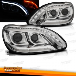 FAROS MB CLASE S W220 98-05 TUBE LIGHT FONDO CROMO