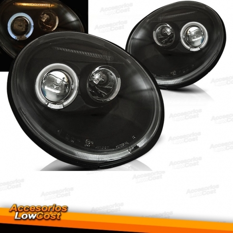 FAROIS ANGEL EYES PARA VW BEETLE.98-05. PRETO