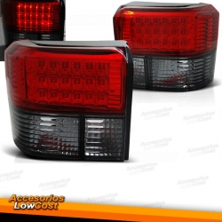 PILOTOS LED ROJO AHUMADO PARA VW T4 (90-03) BUS / TRANSPORTER / MULTIVAN / CARAVELLE.