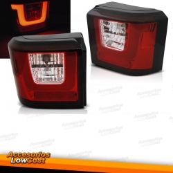 PILOTOS TRASEROS VW T4 90-03.03 RED WHITE LED BAR