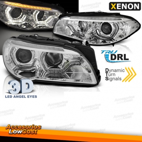 FAROLINS TRASEIROS LED / BMW E46 SEDAN / 98-01 CROMADO ESCURECIDO