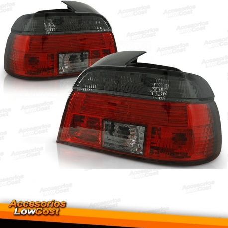 PILOTOS E39, 95-00- CRISTAL CLARO/ROJO-NEGRO- 4 PUERTAS