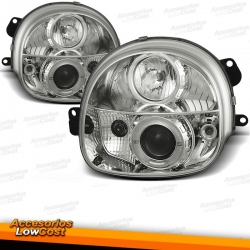 FAROIS ANGEL EYES RENAULT TWINGO I 93-97. FUNDO CROMADO