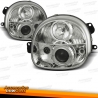 FARÓIS ANGEL EYES RENAULT TWINGO I  93-97. FUNDO CROMADO