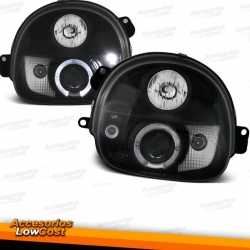 FAROS OJOS DE ANGEL RENAULT TWINGO I 93-97. FONDO NEGRO.