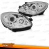 FARÓIS LUZ DIURNA LED TWINGO 07+++. FUNDO CROMADO