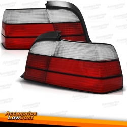 FAROLINS BMW SERIE 3 E36 LOOK M3 COUPE + CABRIO . 90-99 VERMELHO-TRANSPARENTE.