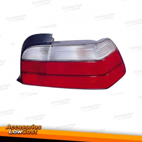 FAROLINS TRASEIROS TIPO M3 / BMW E36 COUPE / CABRIO / 91-99 VERMELHO BRANCO