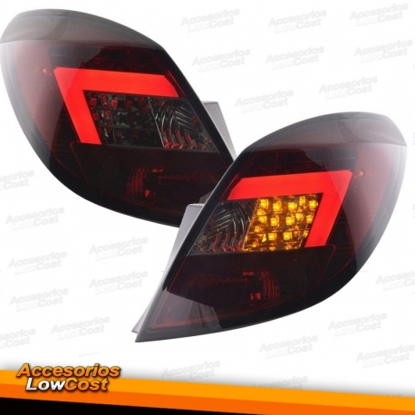 FAROLINS TRASEIROS LED / OPEL CORSA D 5P / 2006 VERMELHO BRANCO ESCURECIDOS