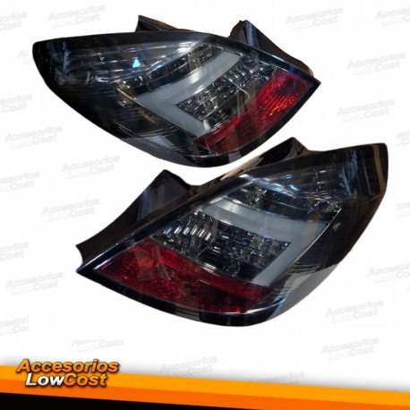 FAROLINS TRASEIROS LED / OPEL CORSA D 5P / 2006 BRANCO VERMELHO PRETO ESCURECIDO