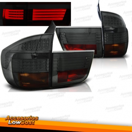 FAROLINS TRASEIROS LED / BMW X5 E70 / 07-10 CROMADO ESCURECIDO