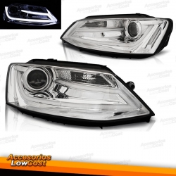 FAROS LUZ DIURNA VW VW JETTA 11-18 FONDO CROMO