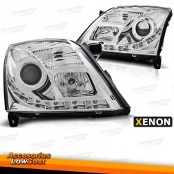 FAROS OPEL VECTRA C 02-05 TRU DRL XENON FONDO CROMO