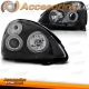FARÓIS ANGEL EYES CCFL / RENAULT CLIO /  01-05 FUNDO PRETO