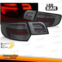 PILOTOS LED TRASEROS NEGROS PARA AUDI A3 8P SPORTBACK 03-08 CON INTERMITENTE DINAMICO