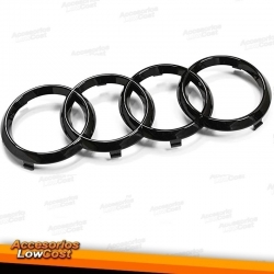 EMBLEMA FRONTAL PARA AUDI A3 A4 A5 A6 A7 NEGRO BRILLO