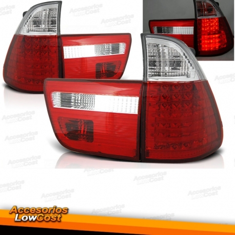 PILOTOS BMW SERIE 3 E36 LOOK M3 COUPE + CABRIO. 91-99 COLOR ROJO-BLANCO