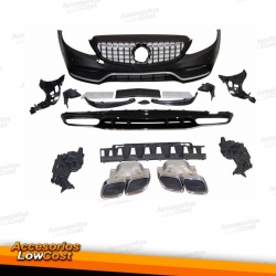 SET FAROS DE DISEÑO POLO, 05-09 H7/H1 CRISTAL CLARO/CROMADO- CON MOLDURA LED PARA INTERMITENTE