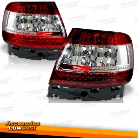 FAROLINS TRASEIROS / A4 AVANT / 94-00 VERMELHO PRETO