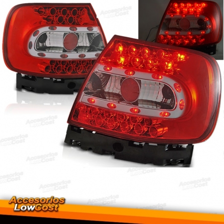 SET FAROS DE DISEÑO  LEON, 04-09 - CRISTAL CLARO/NEGRO- CON REALES LUCES DIURNAS