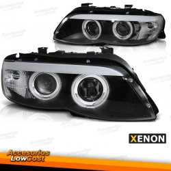 FAROS XENON BMW X5 E53 03-07 OJOS ANGEL CCFL FONDO NEGRO