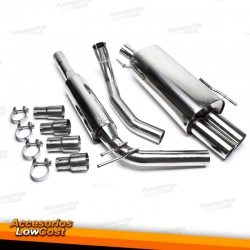 LINEA DE ESCAPE EN ACERO INOXIDABLE VOLKSWAGEN POLO 6N (1994-1999) 1. 3, 1. 4, 1. 6, 1. 6 GTi Y 1. 8.