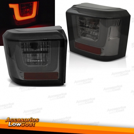 PILOTOS TRASEROS VW T4 90-03.03 AHUMADO LED BAR