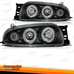 FAROS CON OJOS DE ANGEL EYES Y LUPA PARA FORD FIESTA MK4 (09/1995-10/1999)