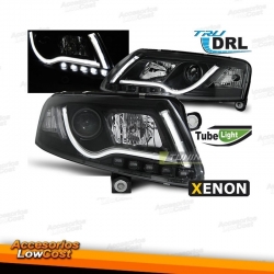 FAROS DE XENON CON LUZ DIURNA TUBELIGHT PARA AUDI A6 04-08 NEGRO