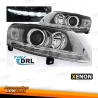SET FAROS DE DISEÑO  A6, 01-04 CRISTAL CLARO/CROMADO-  LED LUCES POSICIÓN /LOOK LUCES DIURNAS