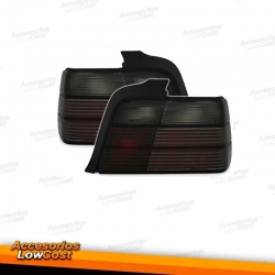 FAROLINS TRASEIROS LED / BMW E36 SEDAN / 90-99 PRETO ESCURECIDOS