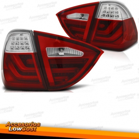 PILOTOS BMW E91 TOURING 05-08 LED CROMO ROJO LIGHTBAR