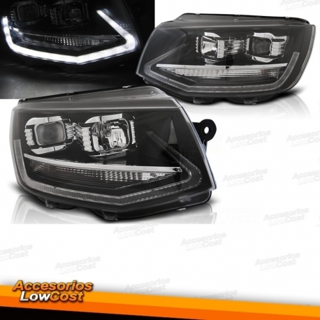 FAROS VW T6 LED DRL LUZ DIURNA CARAVELLE 15- NEGRO