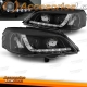 FAROIS COM LUZ DIURNA LED / OPEL ASTRA G / 97-04 FUNDO CROMADO